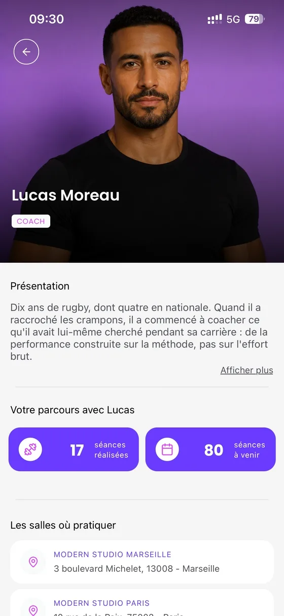 App client Jayne, profil coach et parcours